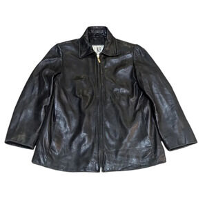 Vintage LNR Genuine Leather Jacket Gorgeous Supple Size Small Petite Y2K